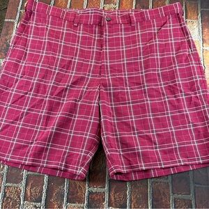 Haggar Red Flat Front Shorts Lightweight Casual